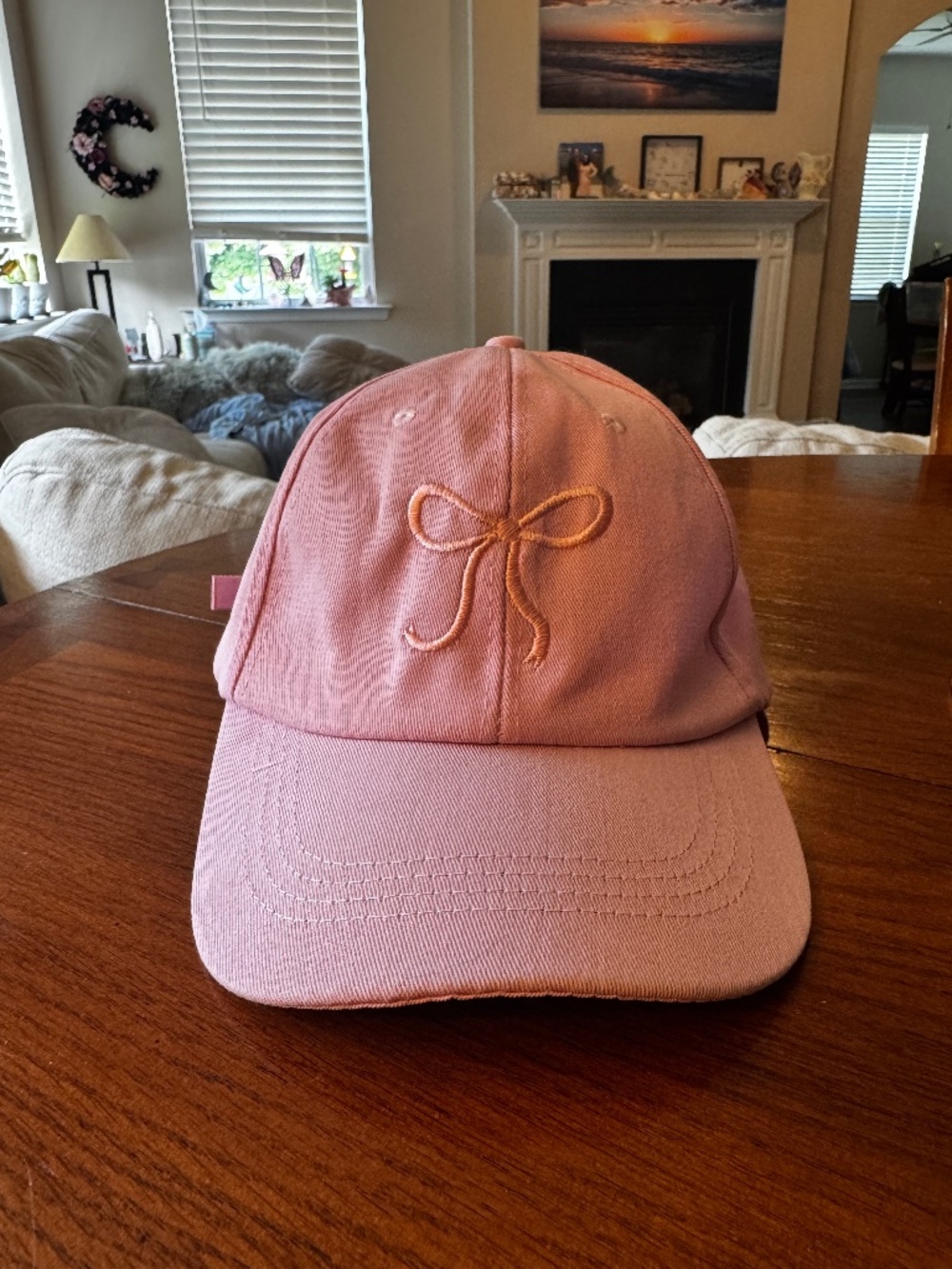 Pink bow hat